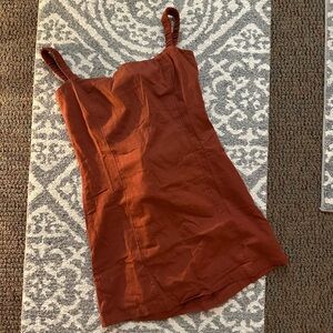 NWOT Free People Burnt Orange Straight Mini Dress